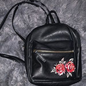 small black backpack